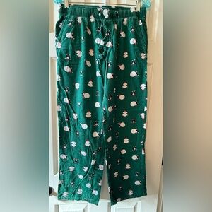Old navy elf Xmas flannel PJ bottoms